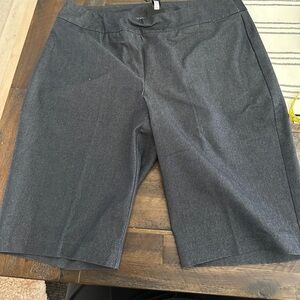 Chico's denim Bermuda Shorts Tailored Flat Front